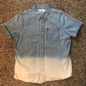 Hollister Jean and White colored Button Down SS XL